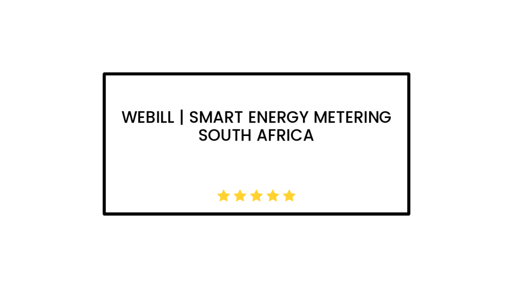 WeBill | Smart Energy Metering South Africa